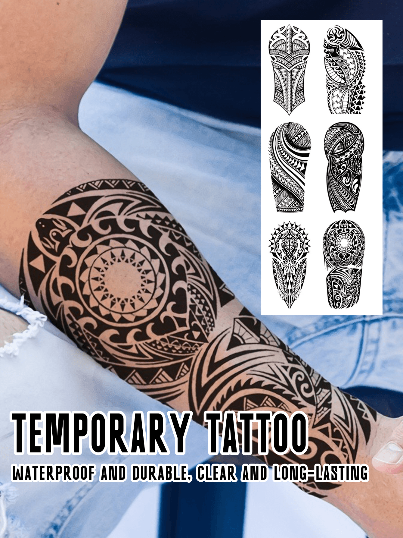 Tribal Men’s Temporary Tattoo Sticker